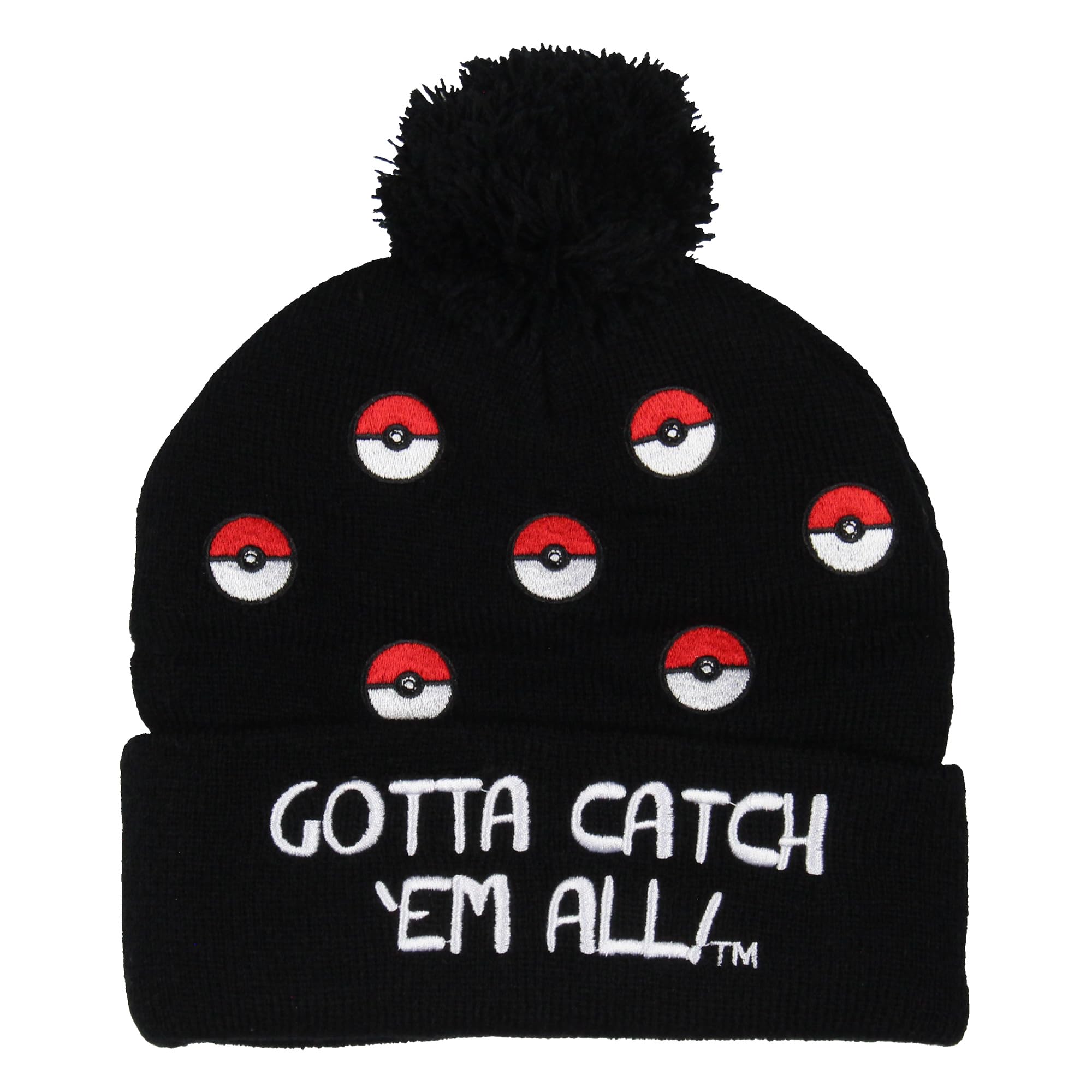 Foto 2 pulgar | Gorro Bioworld Pokemon Pokeball Con Forma De Pompón Unisex Para Invierno - Venta Internacional.
