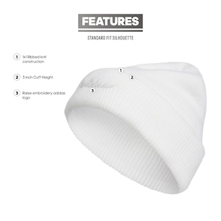 Foto 2 | Gorro Adidas Script Para Mujer, Invierno, Blanco/gris Transparente - Venta Internacional.