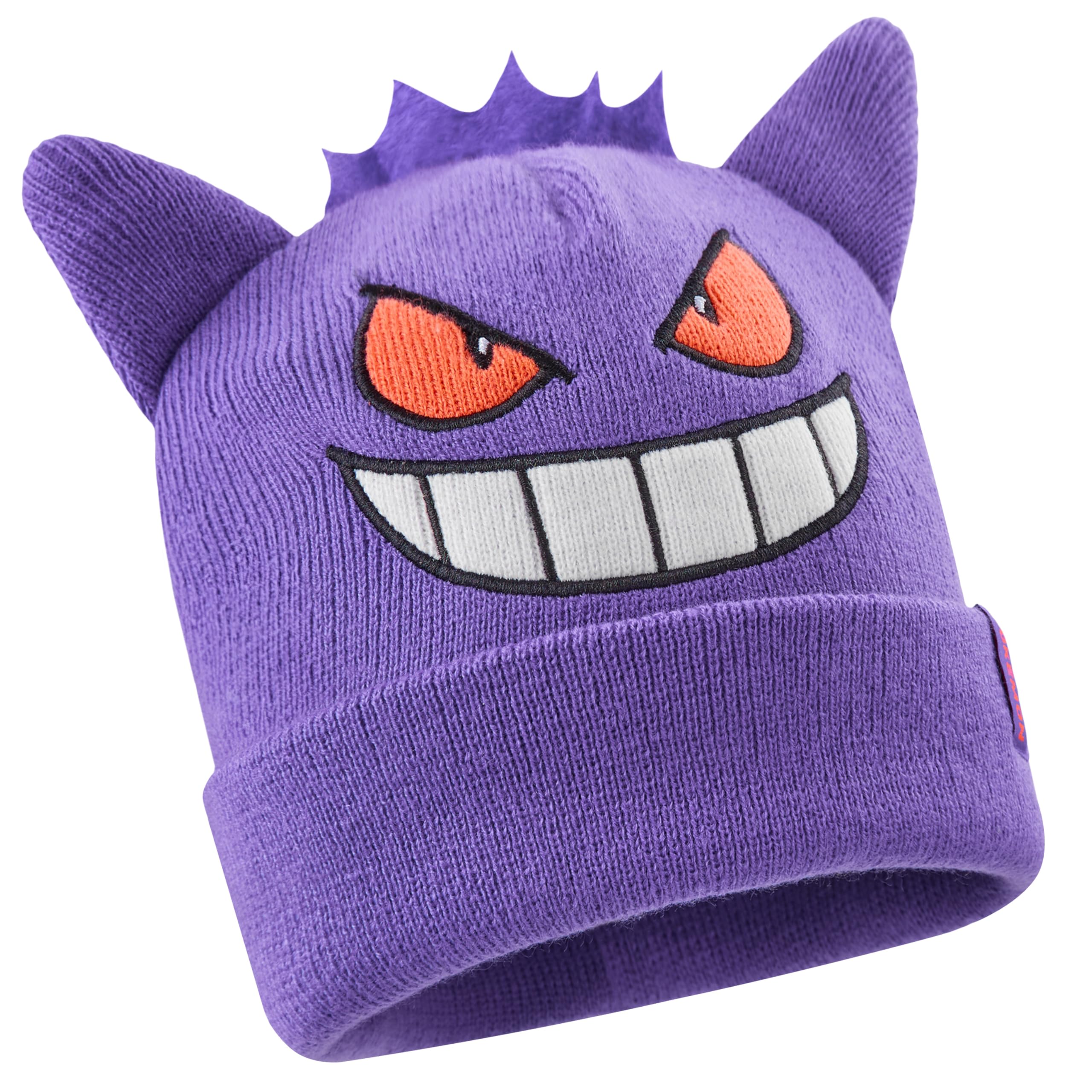 Foto 2 pulgar | Gorro Para Niños Con Diseño De Pokémon, Cómodo, Tejido En Forma De Gengar, Color Morado Para Invierno - Venta In