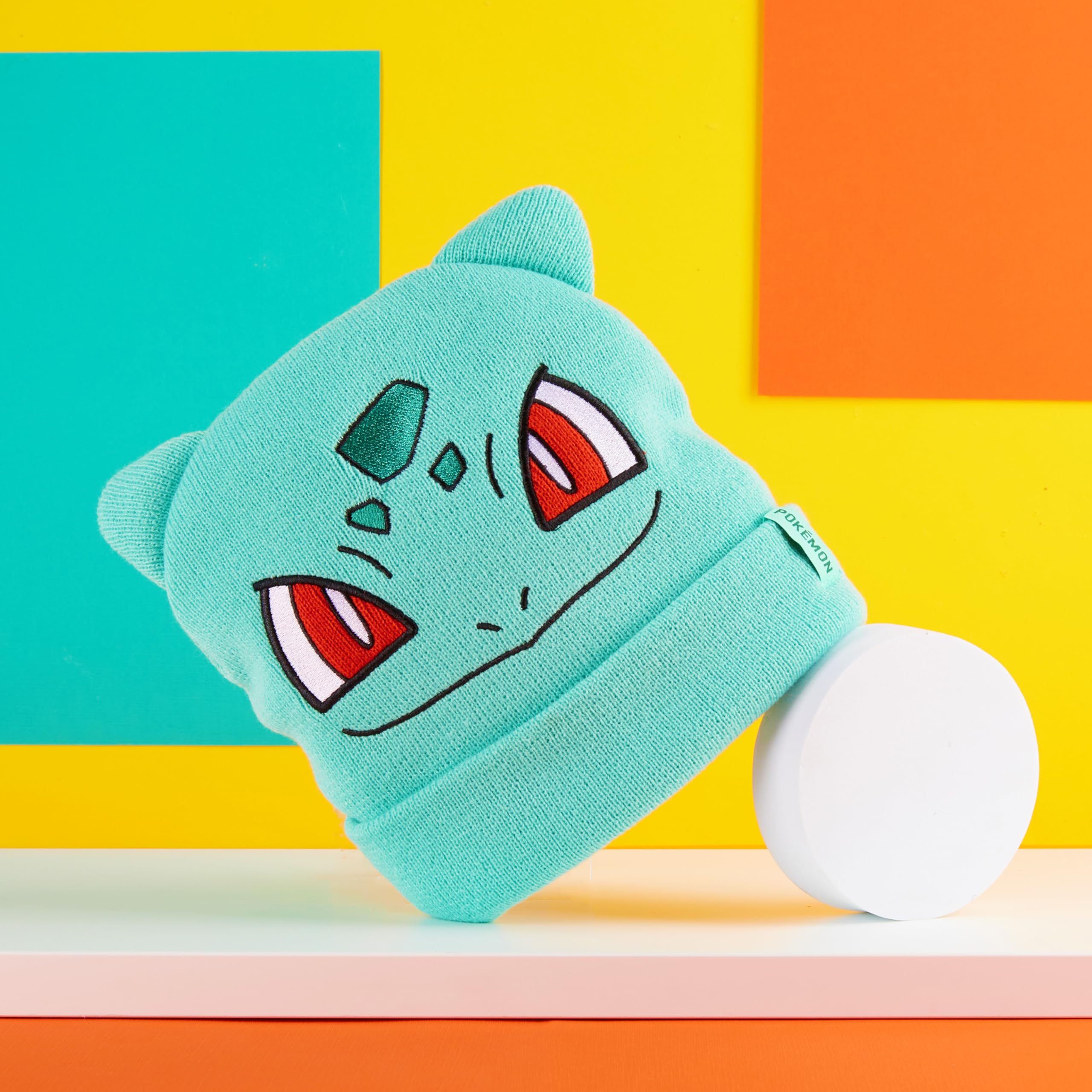 Foto 4 pulgar | Gorro Para Niños Con Diseño De Pokémon, Cómodo, Tejido En Invierno, Color Turquesa, Bulbasaur - Venta Internacional.