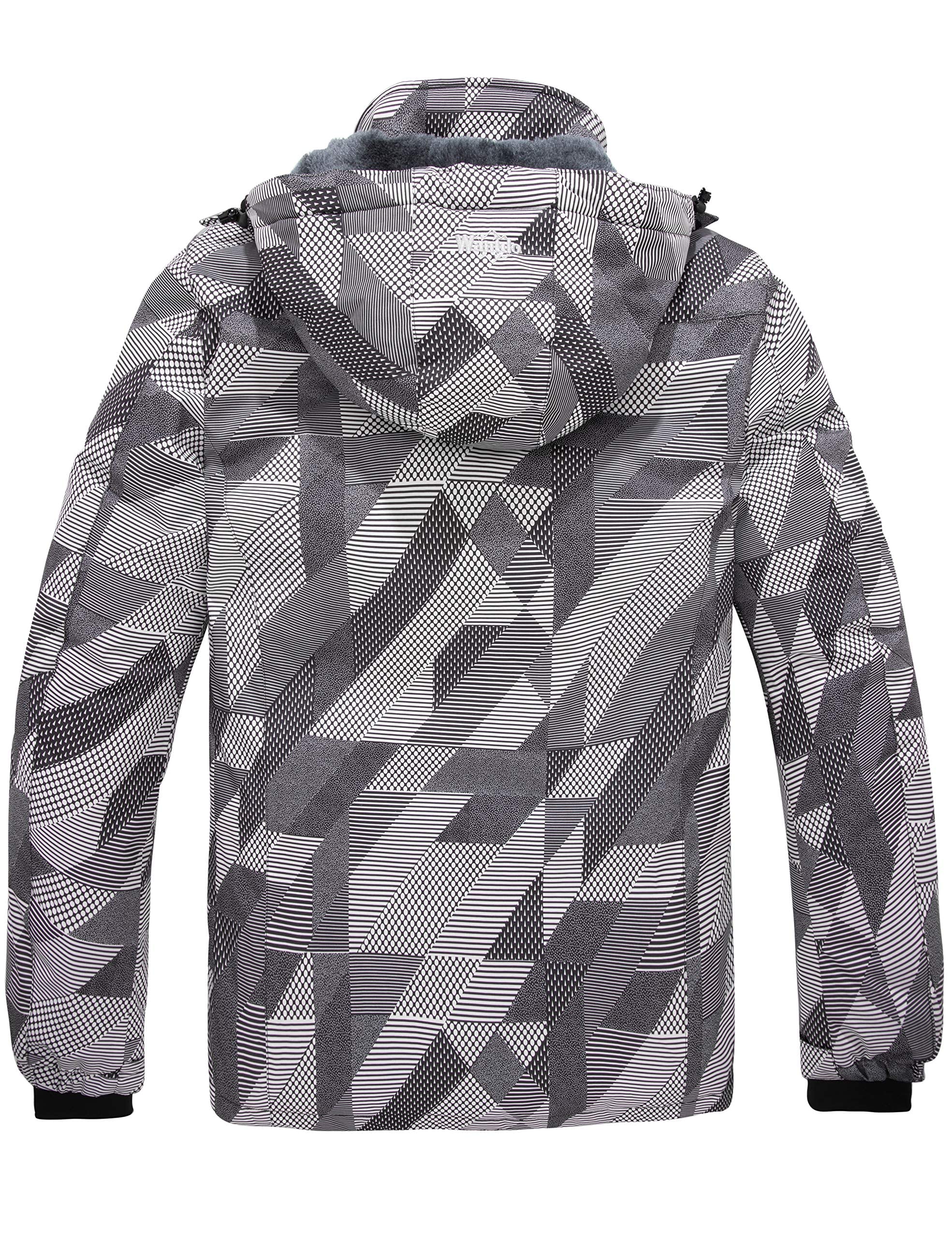 Foto 3 pulgar | Chaqueta De Esquí Wantdo, Parka Grande Y Alta De Forro Polar Con Capucha Para Hombre, 3xl - Venta Internacional.