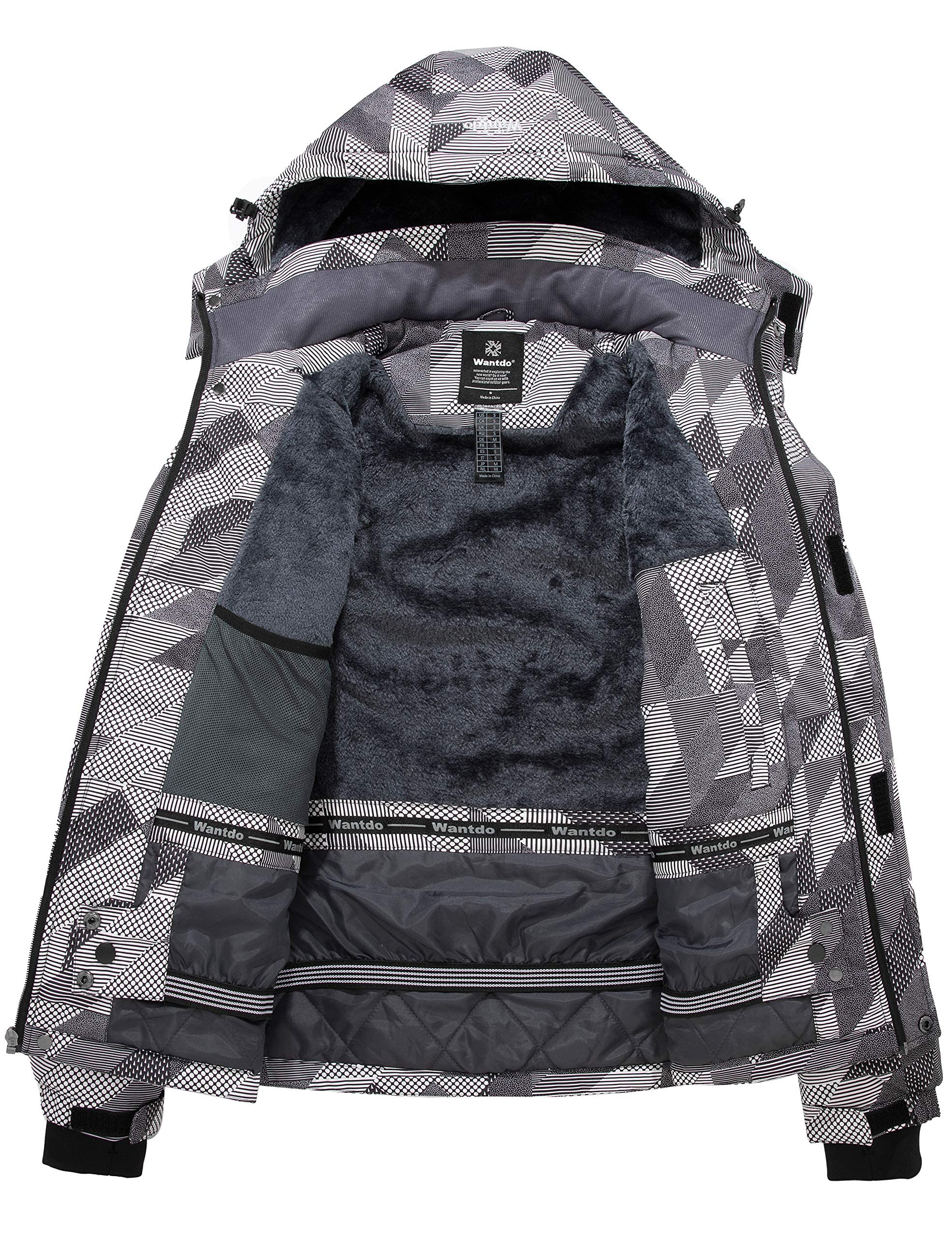 Foto 4 pulgar | Chaqueta De Esquí Wantdo, Parka Grande Y Alta De Forro Polar Con Capucha Para Hombre, 3xl - Venta Internacional.
