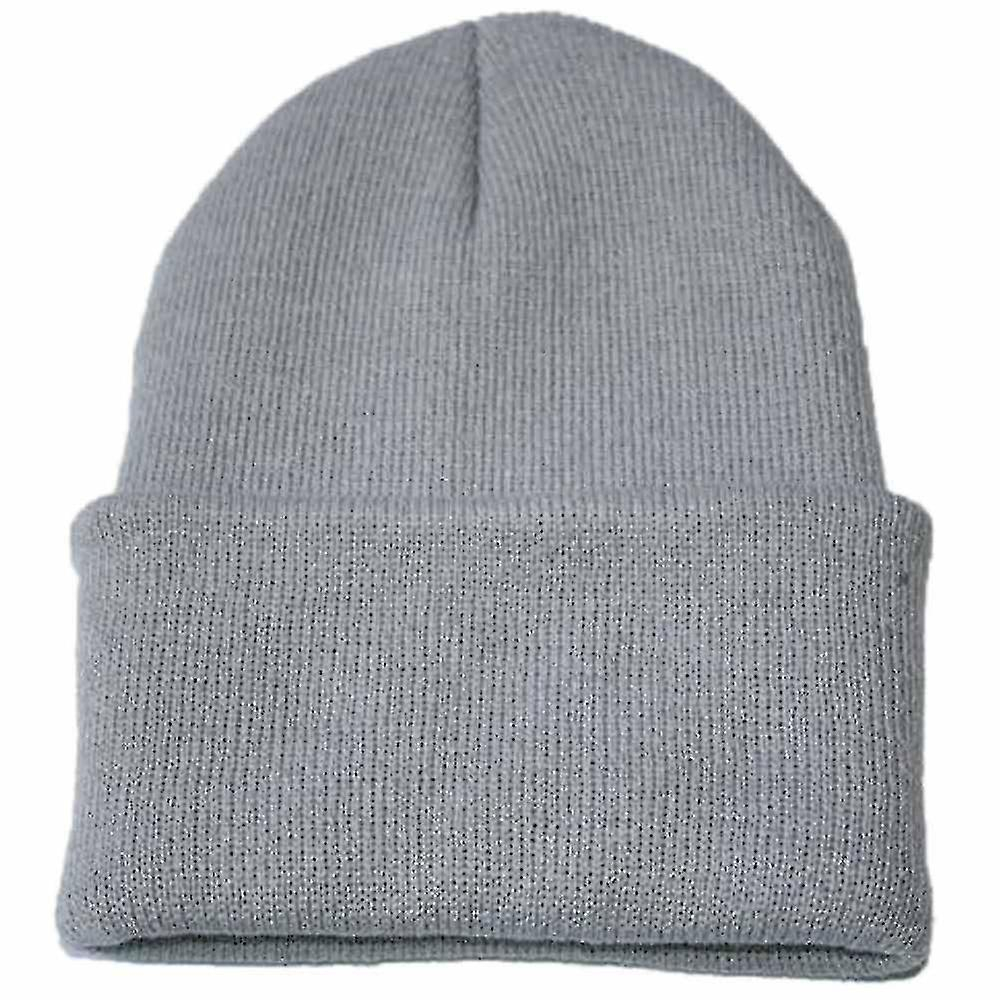 Foto 5 pulgar | Gorro De Punto Holgado Para Mujer  Estilo Hip Hop  Blanco - Venta Internacional.