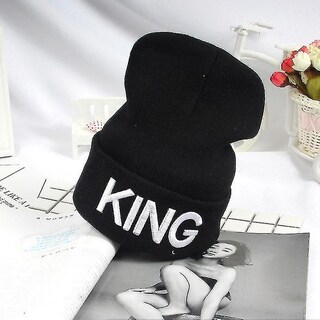 Foto 1 | Gorra De Punto Huoguo Cálida Blanca Para Invierno Con Letra King Bordada - Venta Internacional.