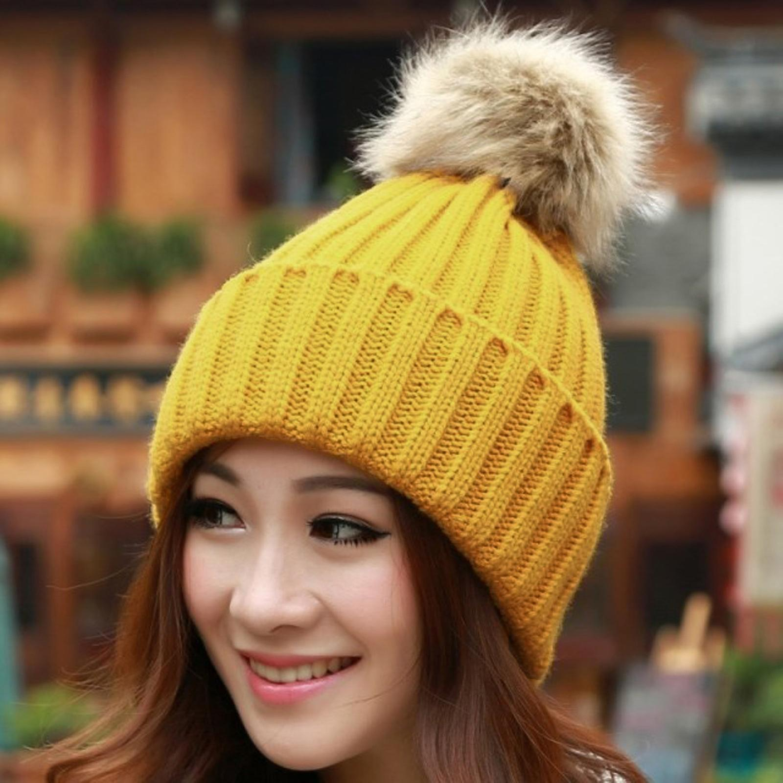 Foto 3 pulgar | Gorro Huoguo Para Mujer  Tejido Cálido Para Invierno  Con Forma De Conejito - Venta Internacional.