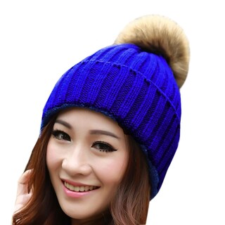 Foto 1 | Gorro Huoguo Para Mujer Tejido Cálido Para Invierno Con Forma De Conejito - Venta Internacional.