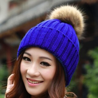 Foto 2 | Gorro Huoguo Para Mujer Tejido Cálido Para Invierno Con Forma De Conejito - Venta Internacional.