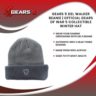 Foto 7 | Gorro De Invierno Toynk Gears 5 Del Walker Beanie Gris Y Azul - Venta Internacional.
