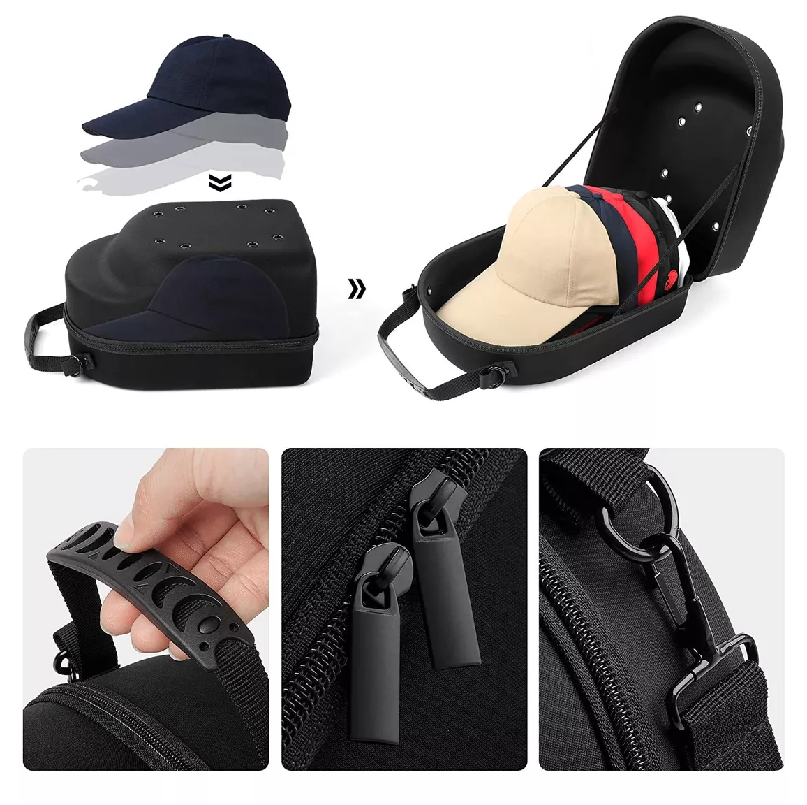 Foto 3 pulgar | Bolsa Para Porta Gorras Lab.G Negro