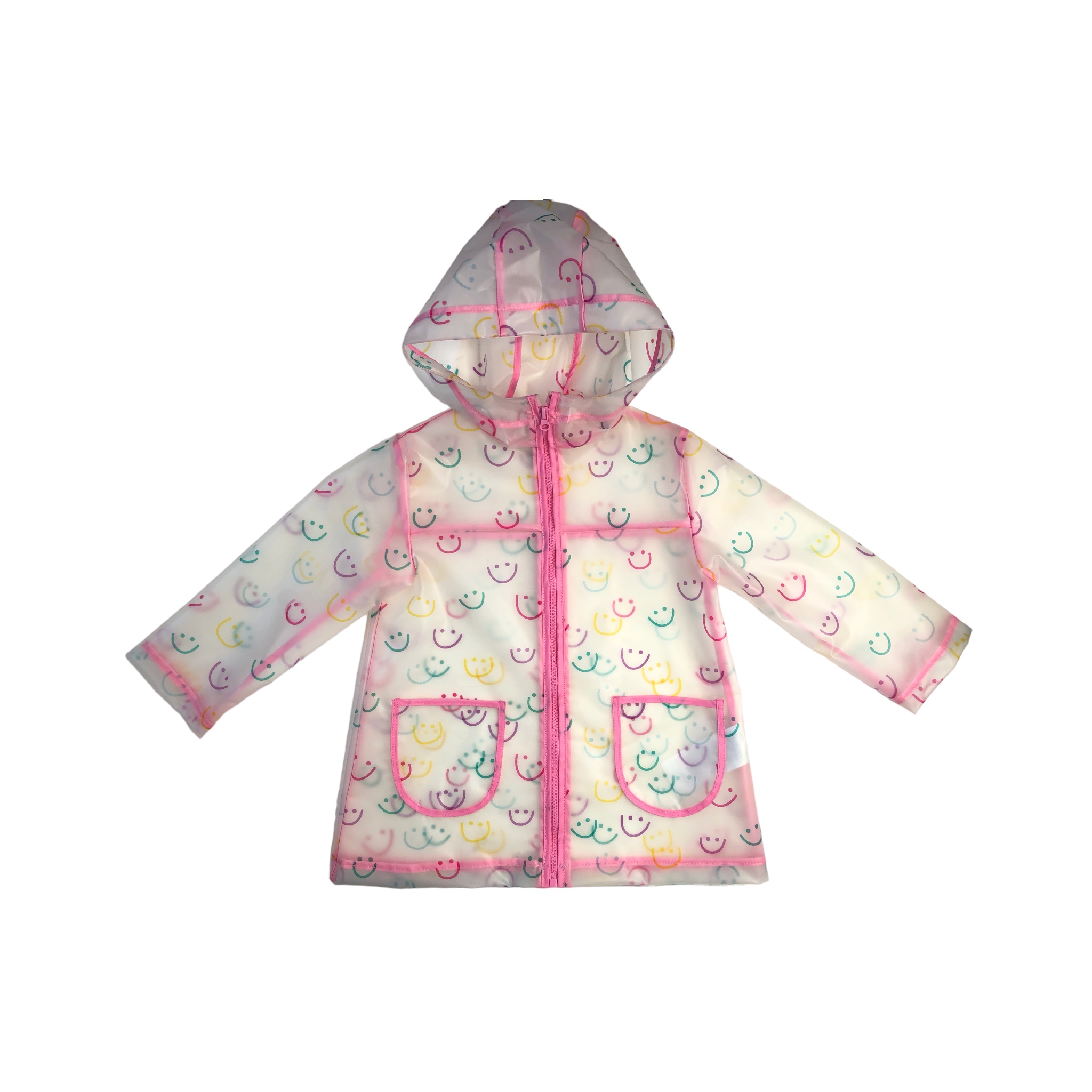 Impermeable Losan Con Estampado De Caritas Para Niña