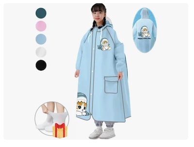 Foto 1 | Xtellar - Gabardina Impermeable Y Portátil Rompevientos Para Niñas: Estilo Y Comodidad En Días Lluviosos