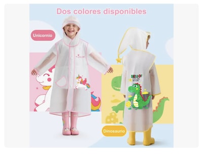 Foto 3 | Lmpermeable Xtellar De Cuerpo Completo Para Niños Poncho Lmpermeable