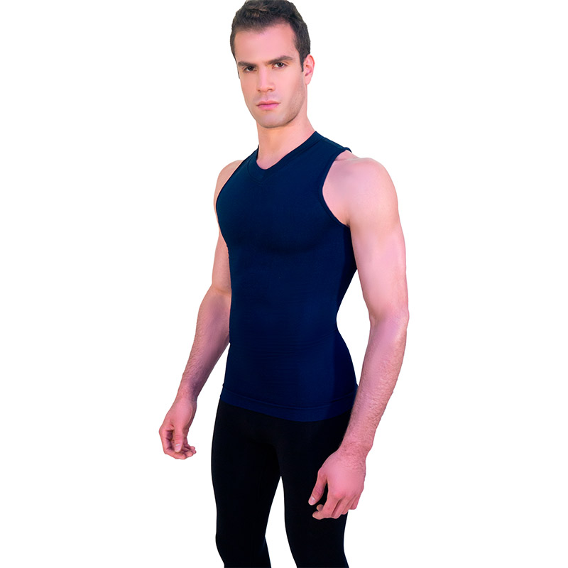 Foto 2 pulgar | Camiseta Faja De Hombre Cuello En V Sin Mangas Azul I Love Shape M4006 T Xxg