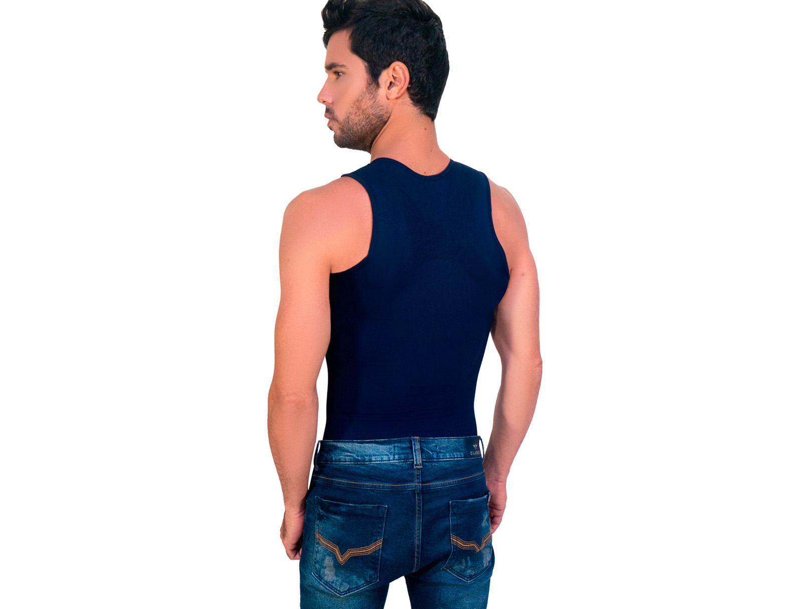 Foto 3 pulgar | Camiseta Faja De Hombre Cuello Redondo Sin Mangas Azul I Love Shape M4004 T Xxg