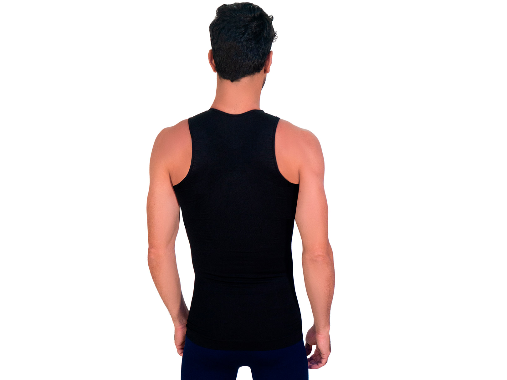 Foto 3 pulgar | Camiseta Faja Sin Mangas I Love Shape M4004 Negra para Hombre
