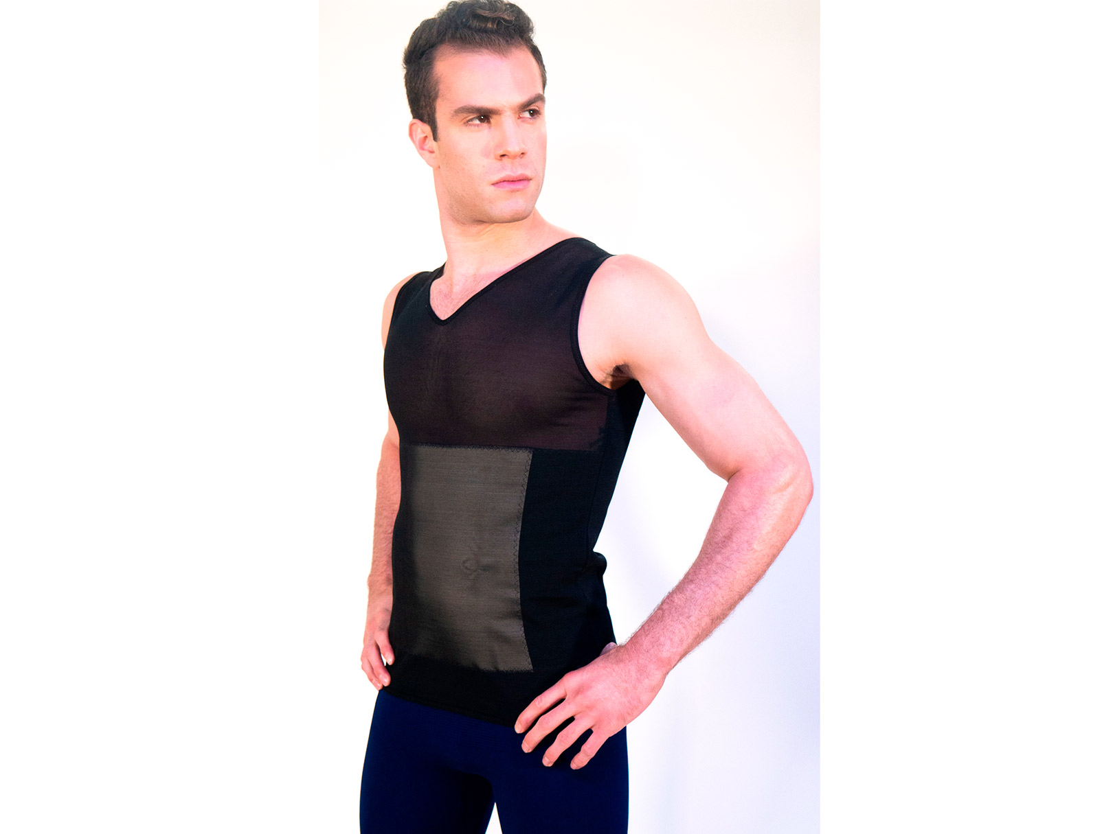 Foto 2 pulgar | Camiseta Faja I Love Shape M4002 Negra para Hombre