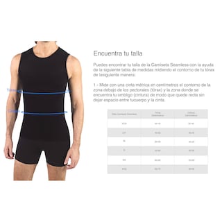 Foto 4 | Camiseta Faja De Hombre Cuello Redondo Sin Mangas Blanca I Love Shape M4004 T G