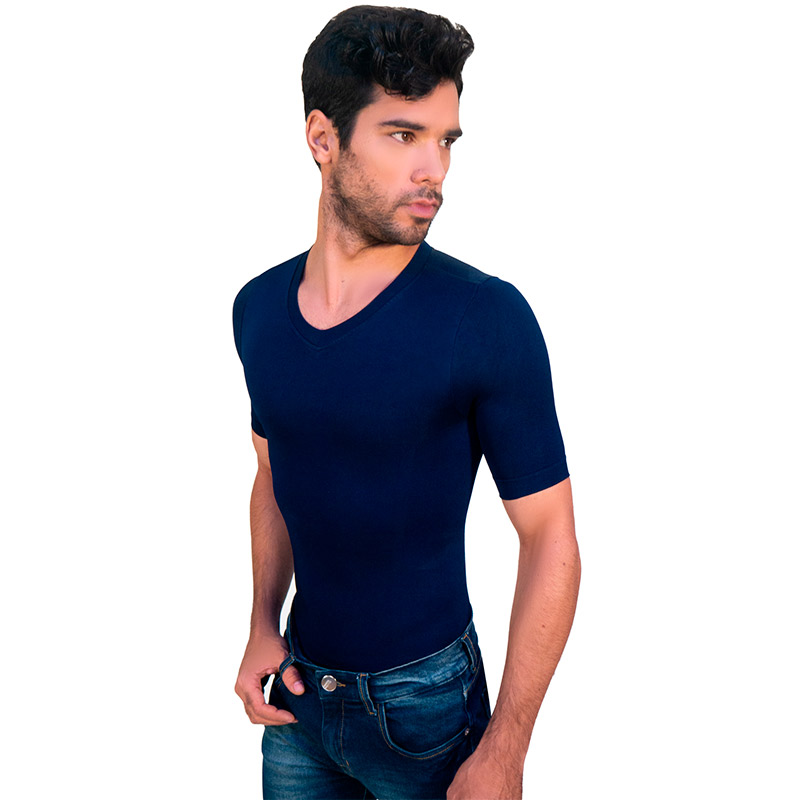 Foto 2 pulgar | Playera Control I Love Shape Azul para Hombre