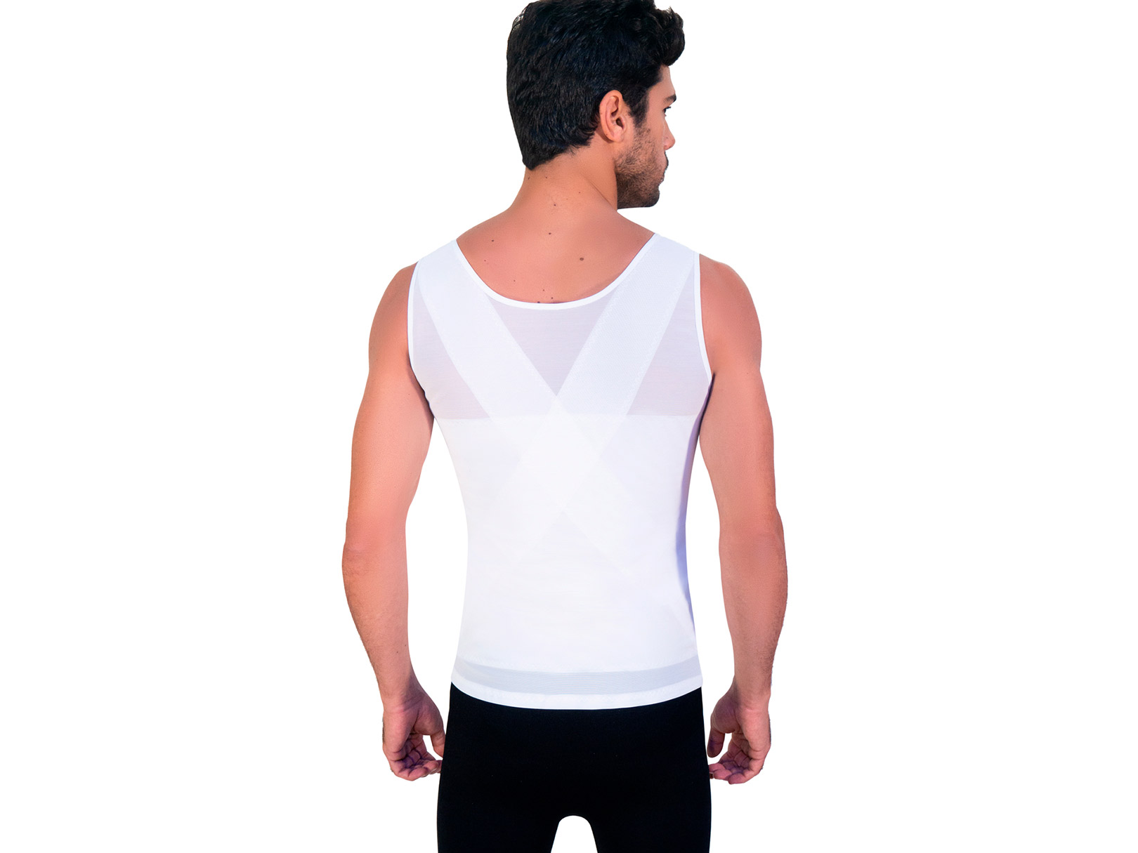 Foto 4 pulgar | Camiseta Faja Para Hombre Ligra-latex Blanca I Love Shape M4002 T G