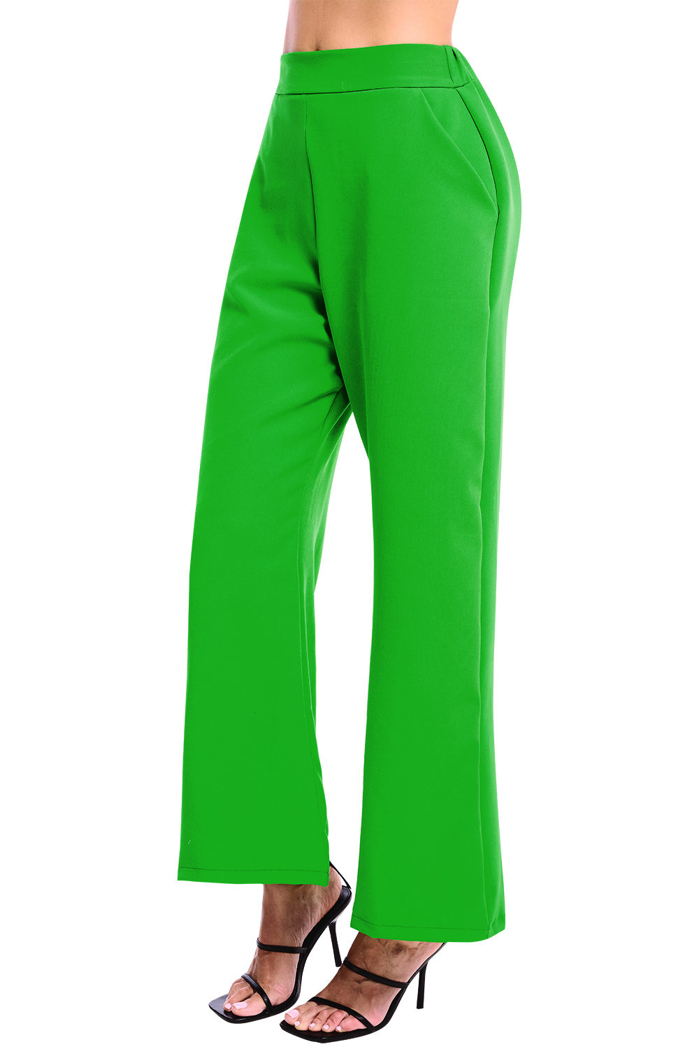 Foto 2 pulgar | Pantalón Devendi color Verde Ancho Formal