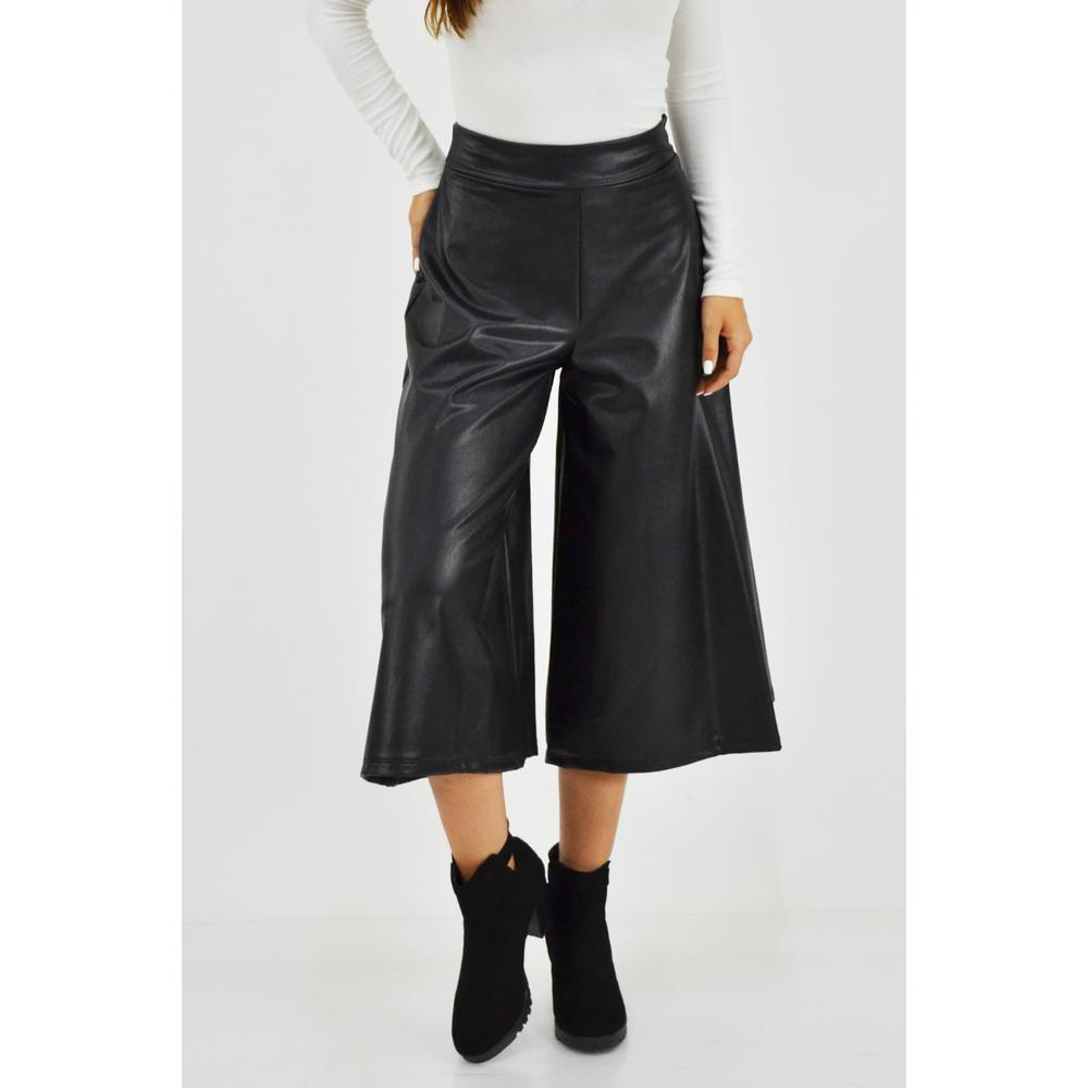 Pantalón de Vinipiel Roman Fashion color Negro para Mujer