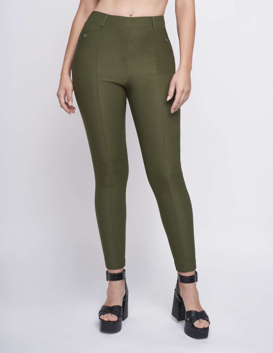 Foto 2 pulgar | Pantalón Devendi color Verde para Mujer