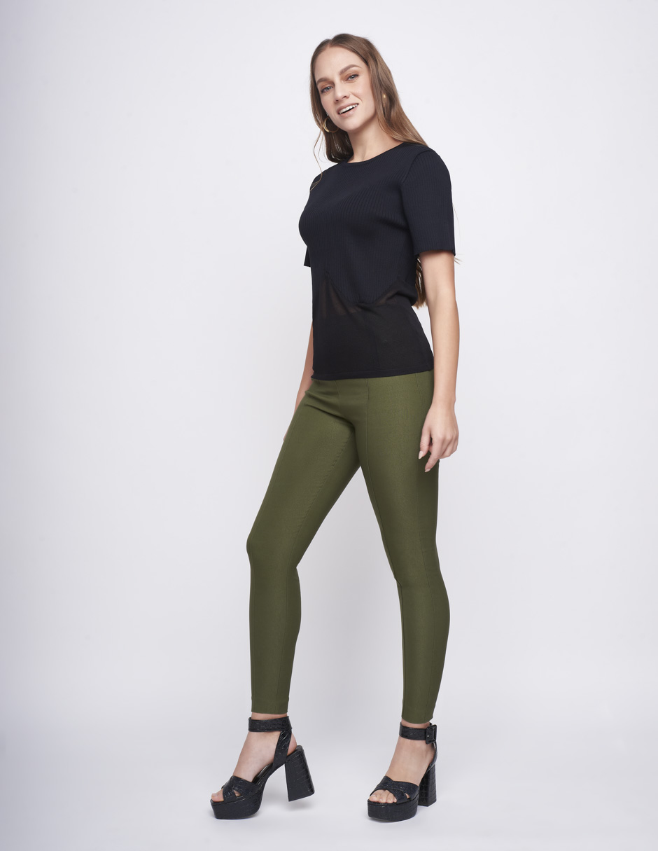 Foto 4 pulgar | Pantalón Devendi color Verde para Mujer