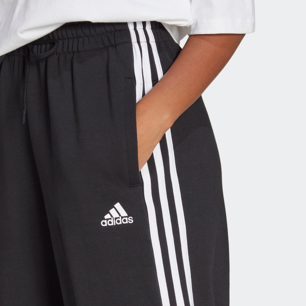 Foto 7 pulgar | Pants Essentials 3 Franjas Tela French Terry Ajuste Holgado Adidas Negro para Mujer
