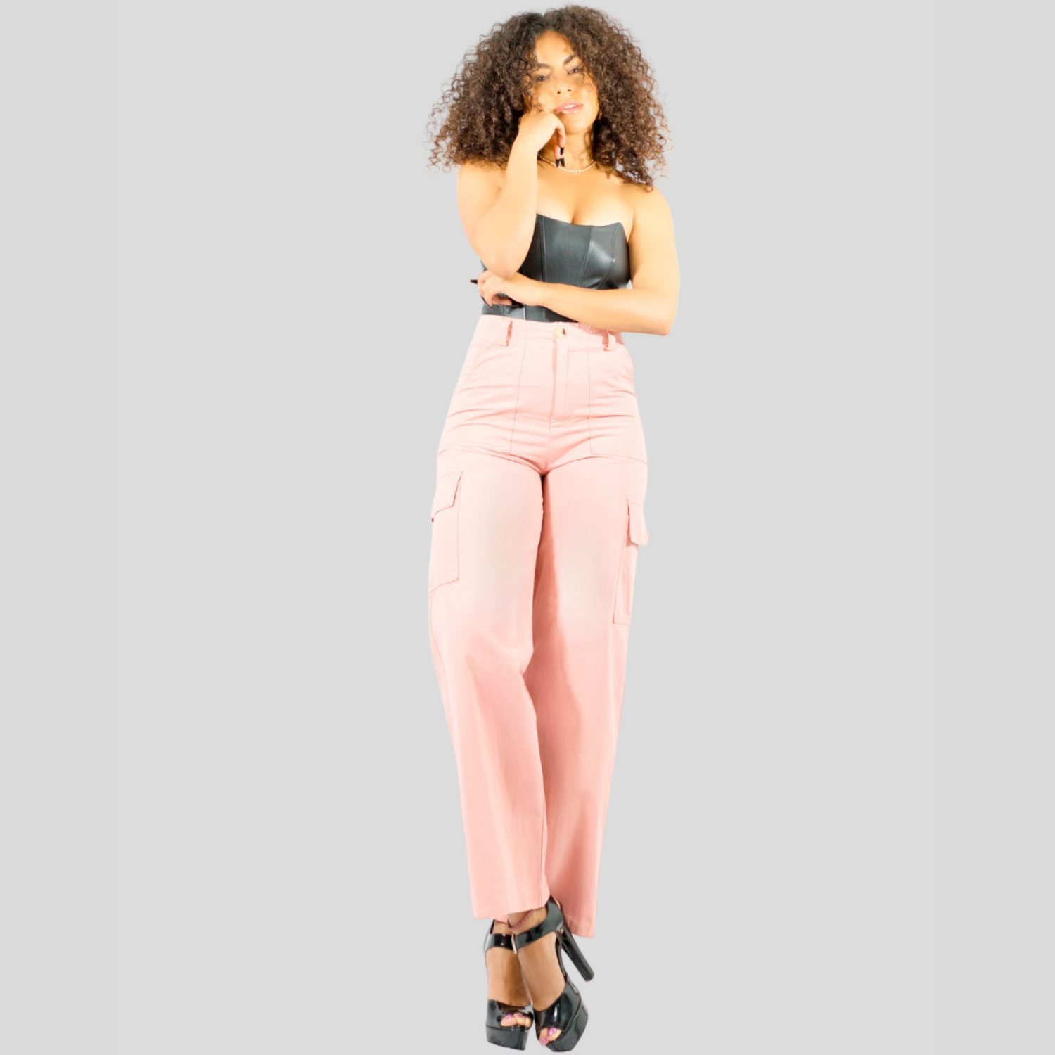 Foto 3 pulgar | Pantalón Rosa para Mujer