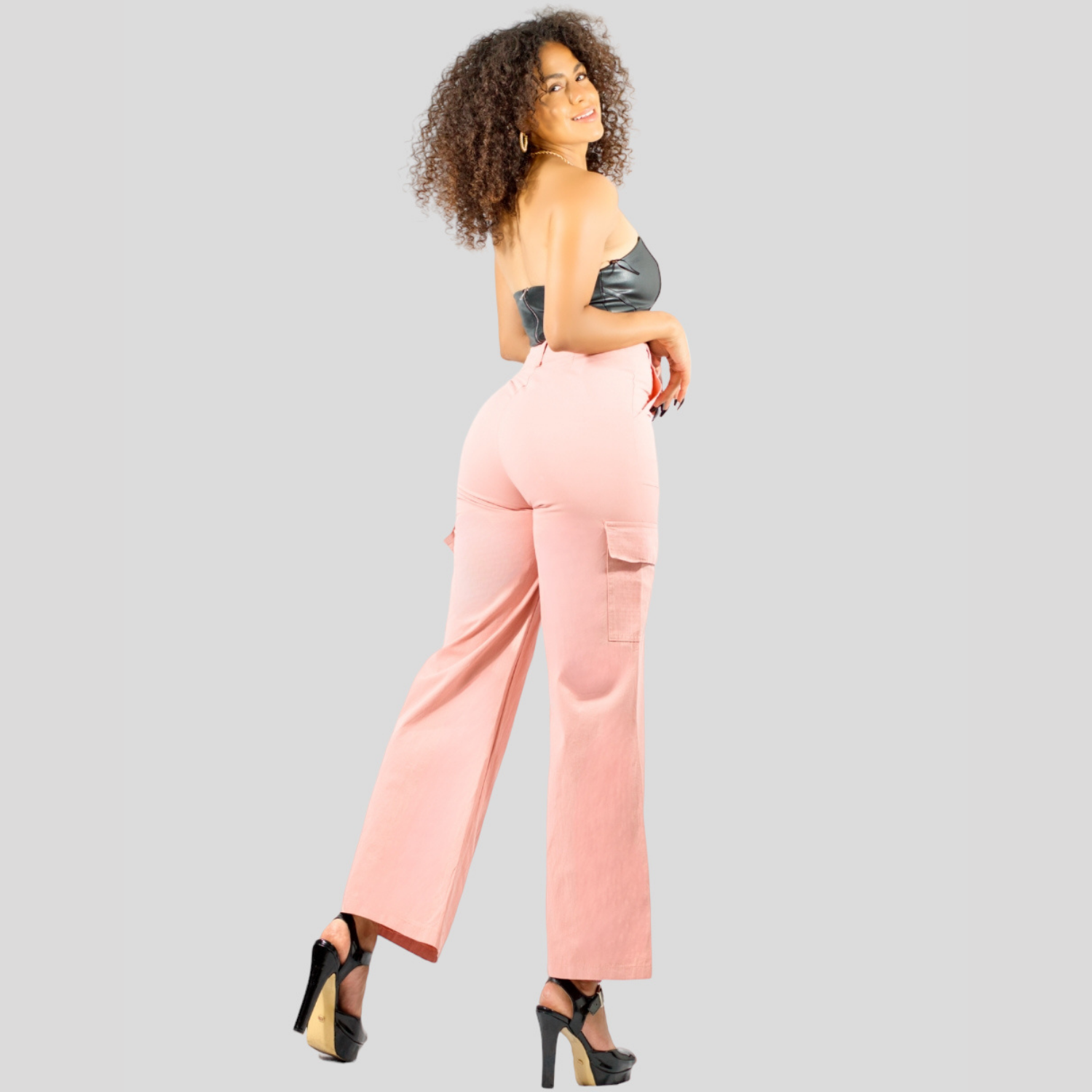 Foto 4 pulgar | Pantalón Rosa para Mujer