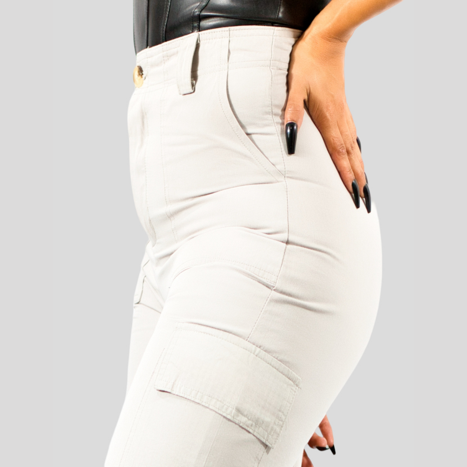 Foto 5 pulgar | Pantalón Mom Jeans Panta-1003 Gris Wide Legs