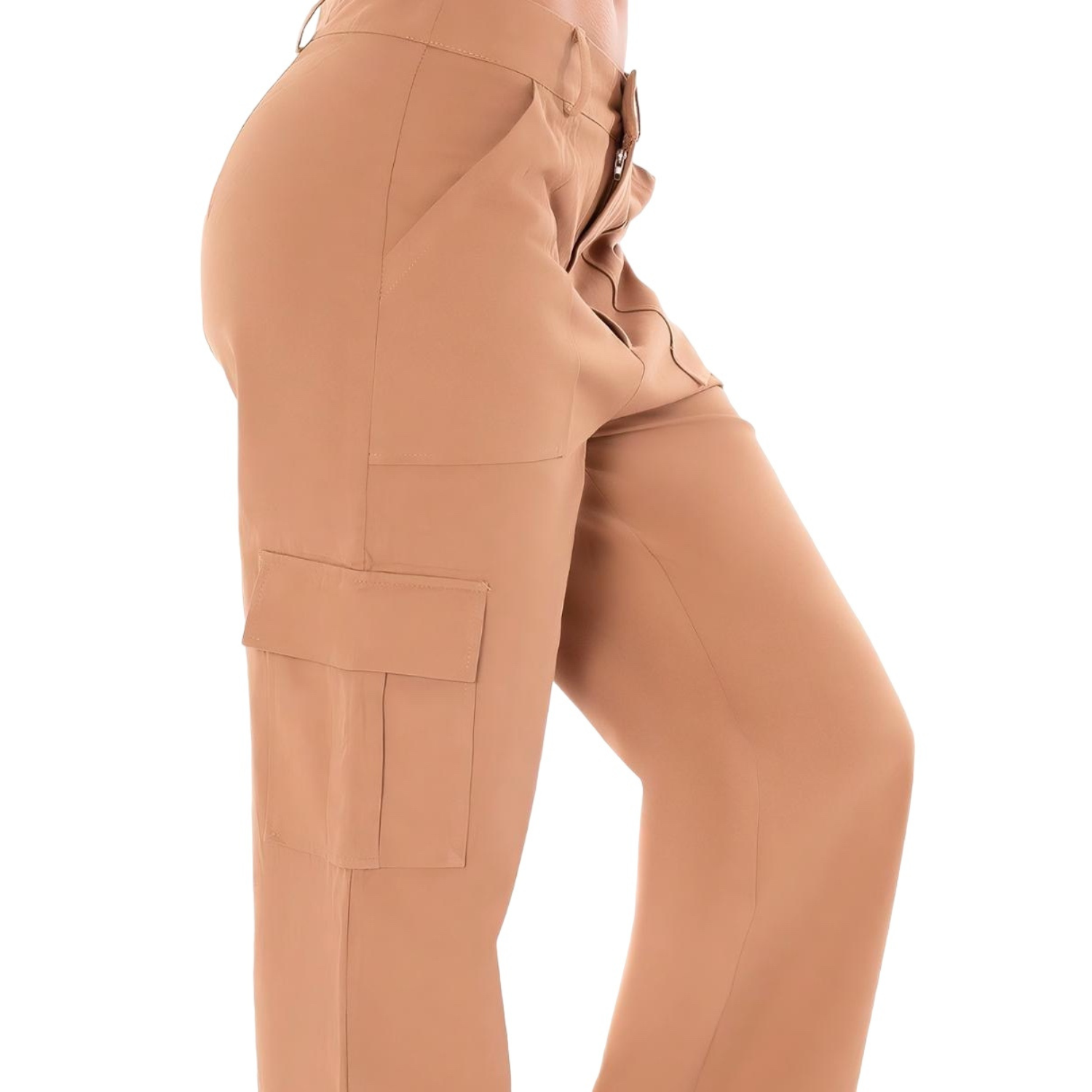 Foto 5 pulgar | Pantalón Cargo Pant-1001 Beige para Mujer