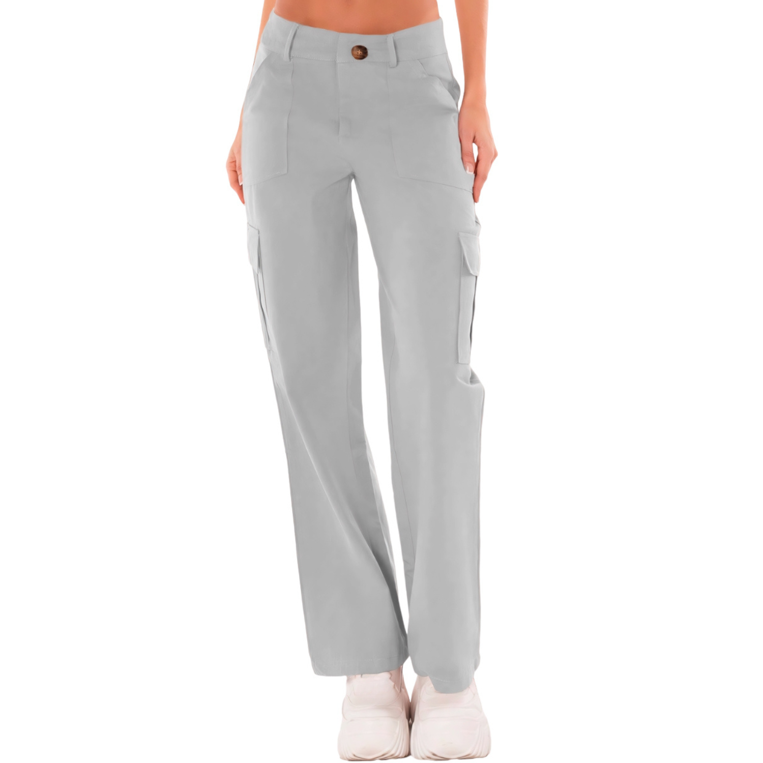 Foto 2 pulgar | Pantalón Gris para Mujer
