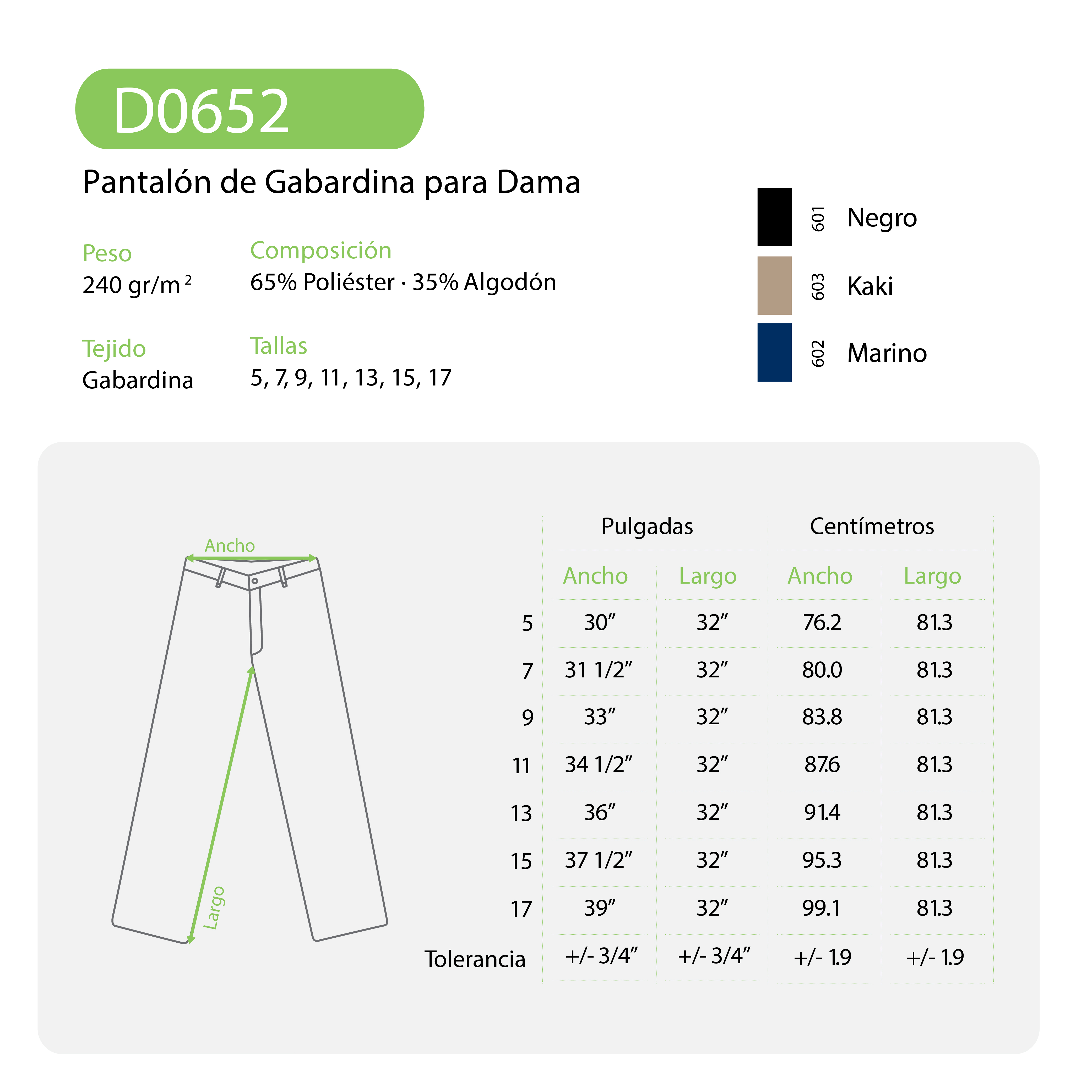 Foto 4 pulgar | Pantalón de Gabardina Yazbek Negro para Dama