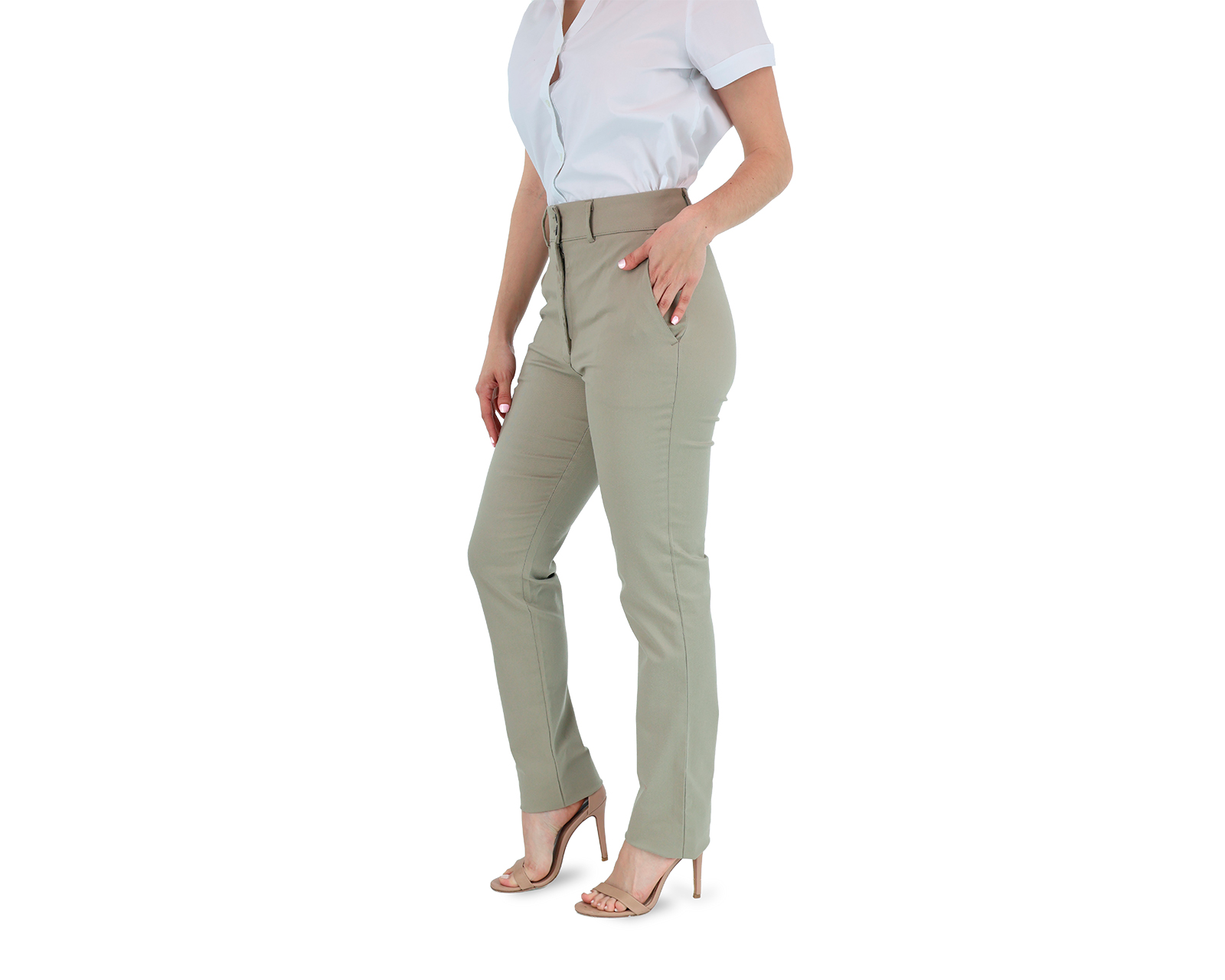 Foto 2 | Pantalón Rams Cottons Sol Caqui para Mujer