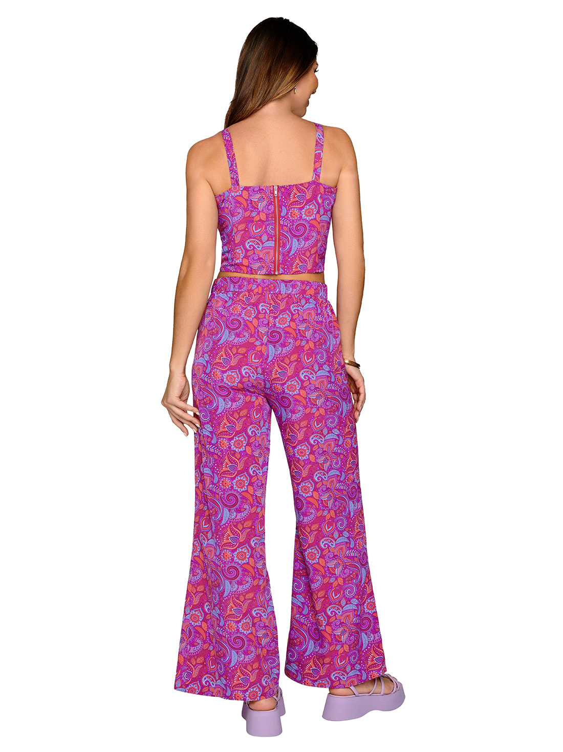 Foto 4 pulgar | Conjunto de Top y Pantalón Ilusión Rosa para Mujer
