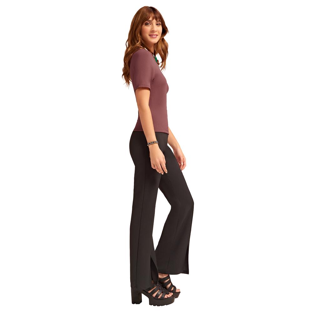 Foto 4 pulgar | Pantalón Ilusión Negro para Mujer