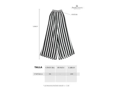 Foto 2 | Pantalón De Dama A Ángelozano Pantalón A Rayas Con Aplicación De Tira Étnica, Al-w59