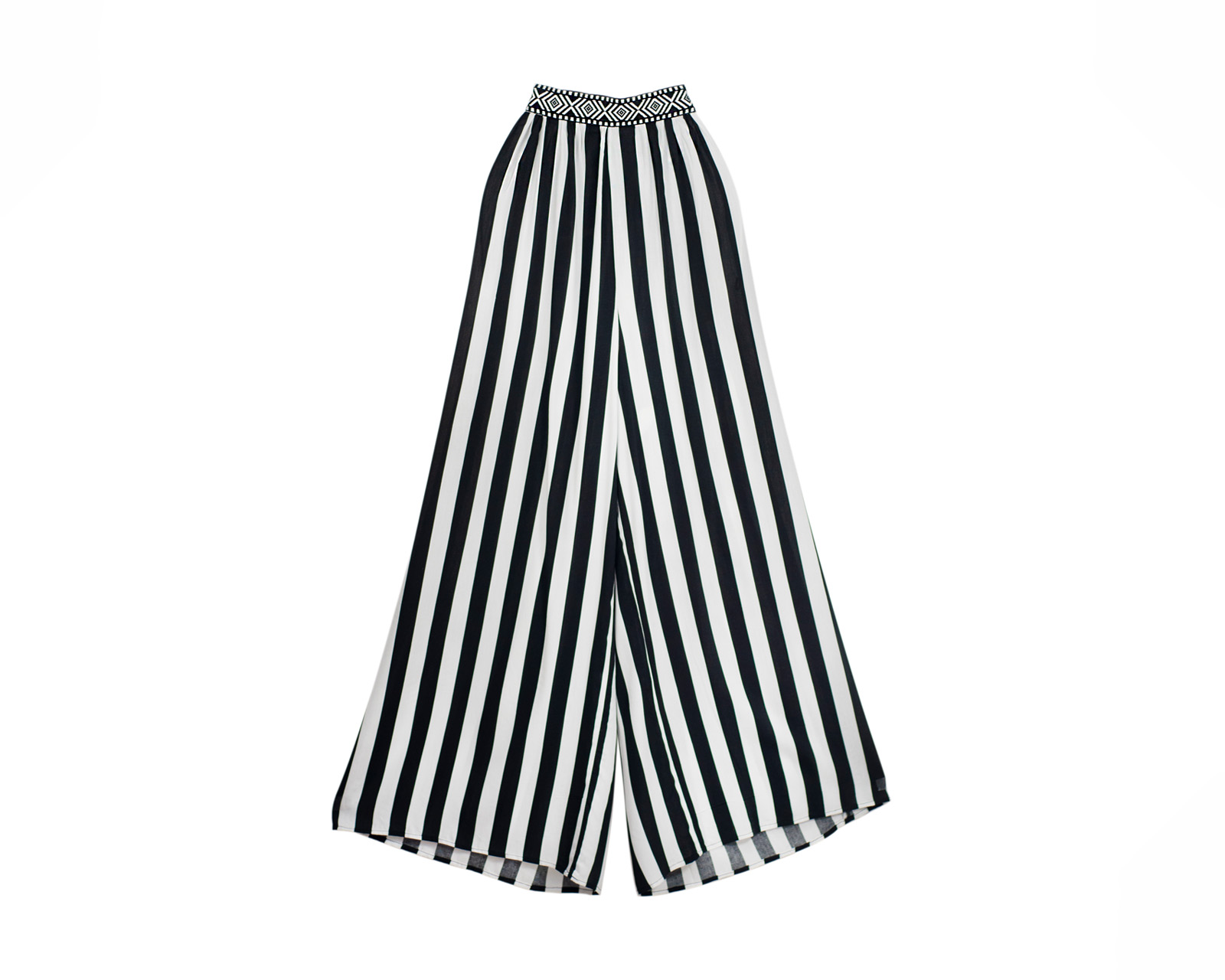 Foto 6 | Pantalón De Dama A Ángelozano Pantalón A Rayas Con Aplicación De Tira Étnica, Al-w59