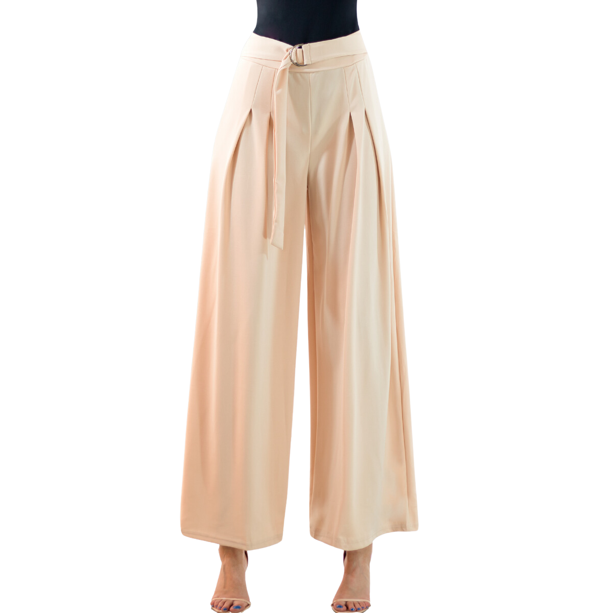 Foto 1 | Pantalones Wide Legs Panta-1004 color Beige para Mujer