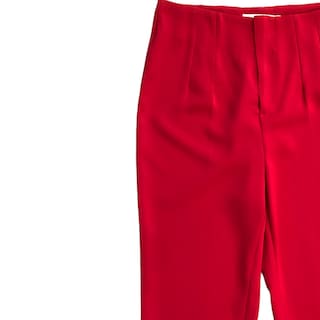 Foto 5 | Pantalón Alto de Pinzas Lc Rojo para Mujer
