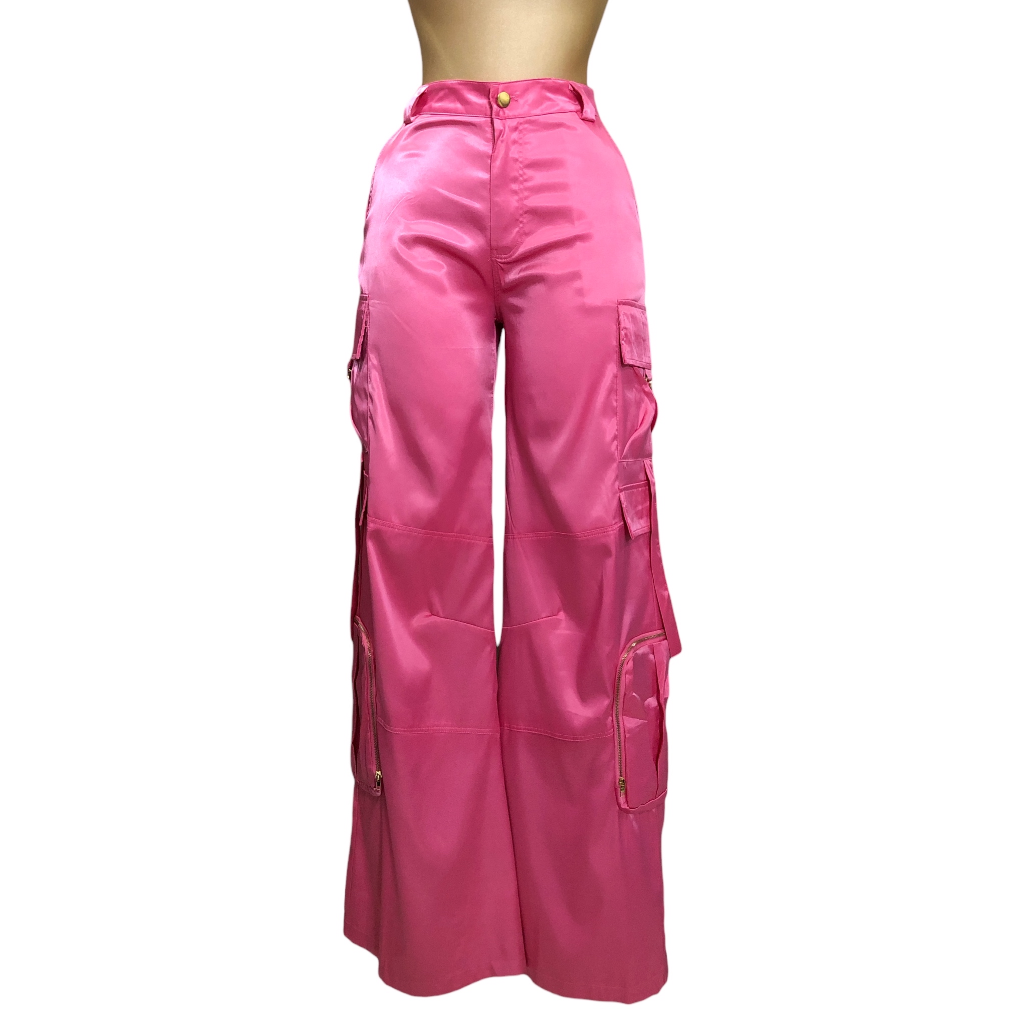 Foto 3 pulgar | Pantalón Holgado con Bolsillos Lc Rosa para Mujer