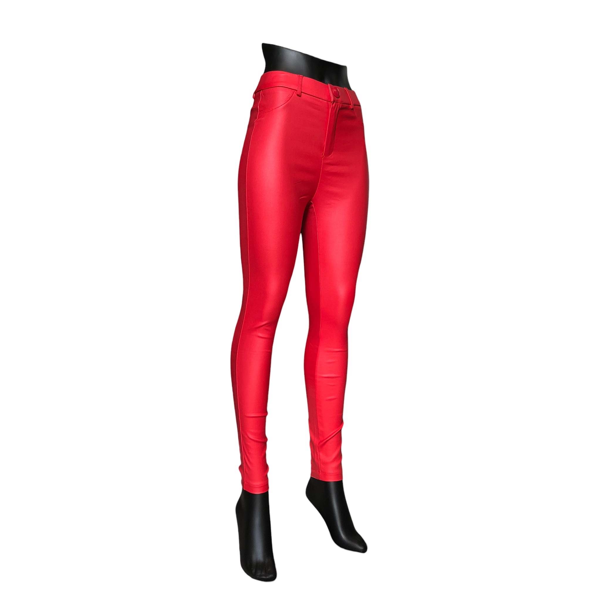 Foto 2 pulgar | Pantalón Ajustado Lc Rojo para Mujer