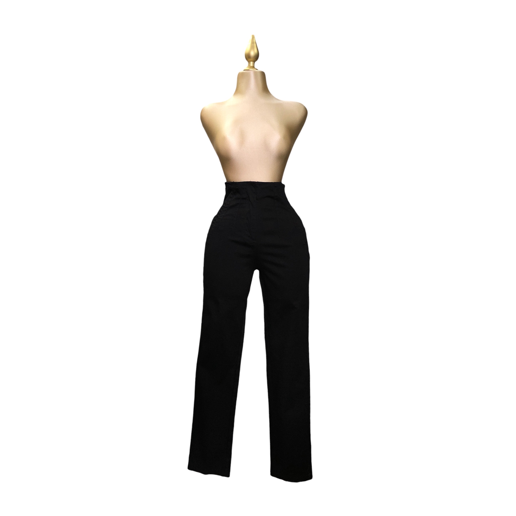 Foto 2 pulgar | Pantalón Alto Negro Para Mujer Lc