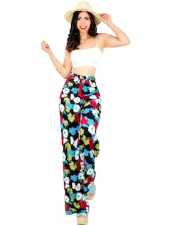 Foto 1 | Pantalones Wide Legs Multicolor para Mujer