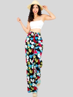 Foto 2 | Pantalones Wide Legs Multicolor para Mujer