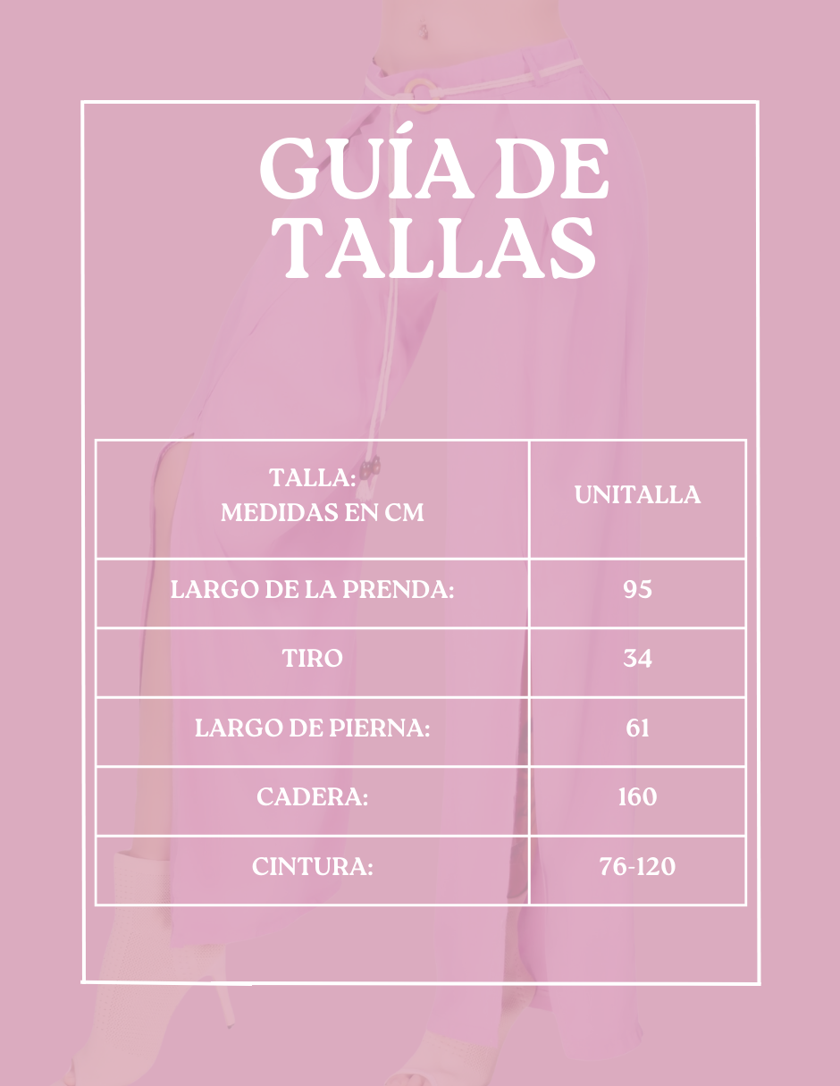 Foto 7 | Pantalones Palazzo Azules con Volantes y Cinturón Decorativo para Mujer