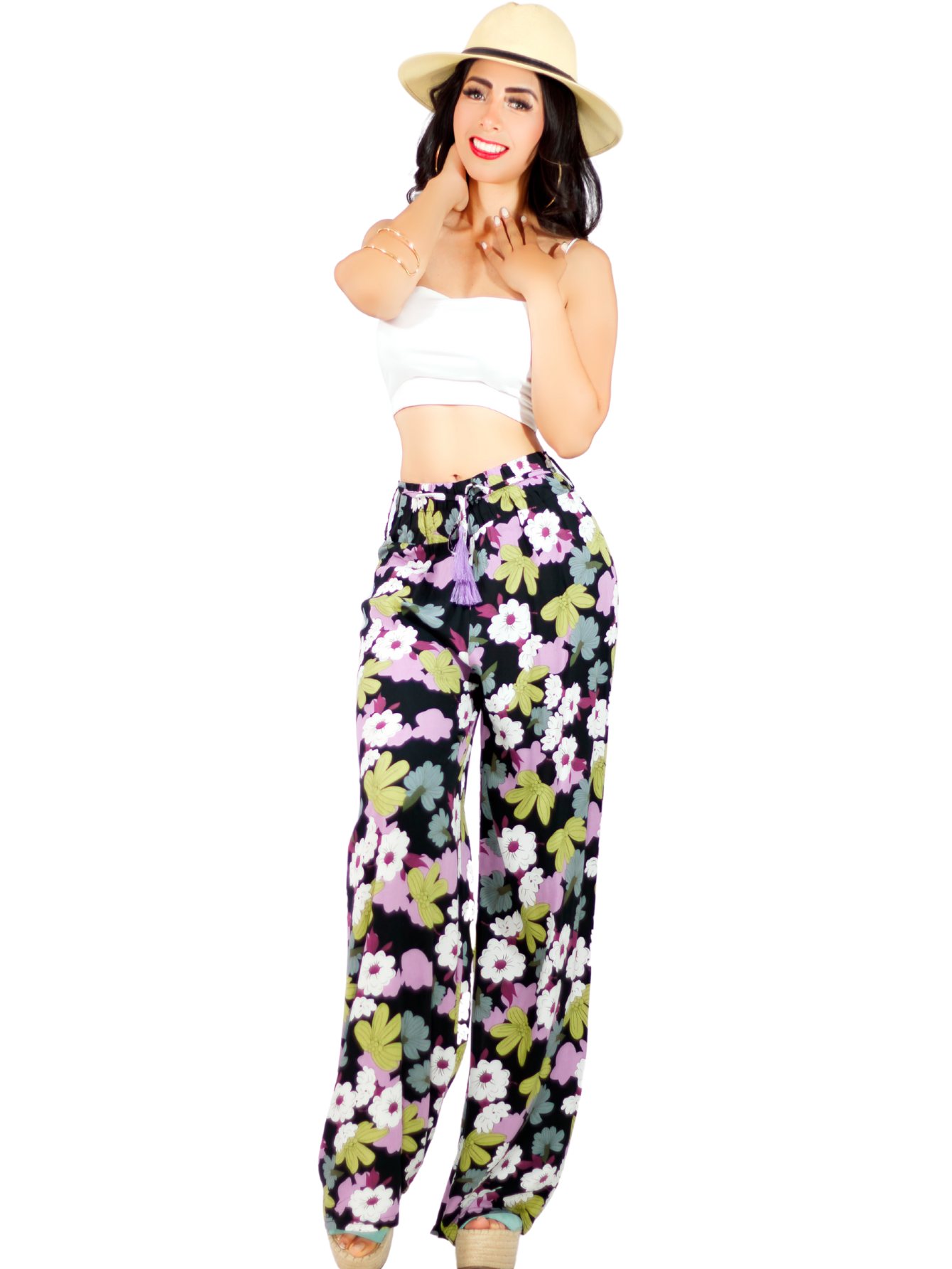 Foto 1 | Pantalones Relajados Panta-1006 Cintura Alta para Mujer