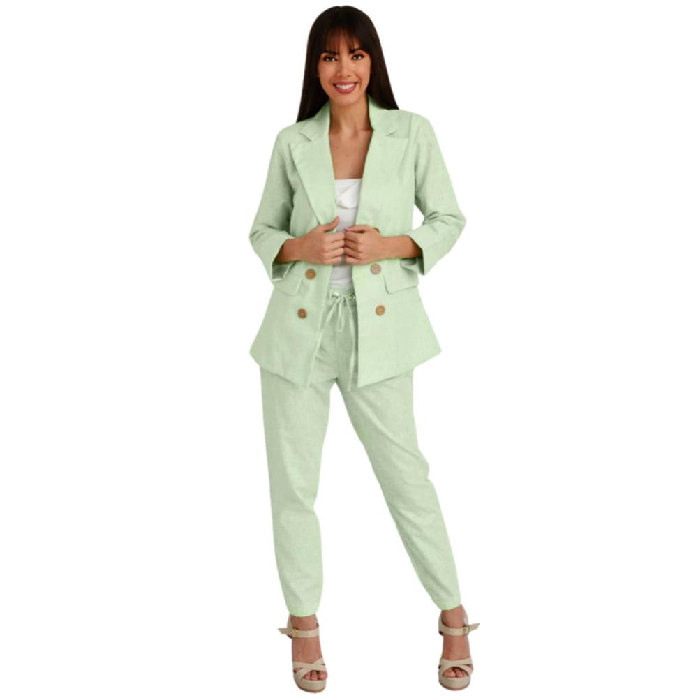 Set de Pantalón y Blazer Roman Fashion Pistache Juvenil