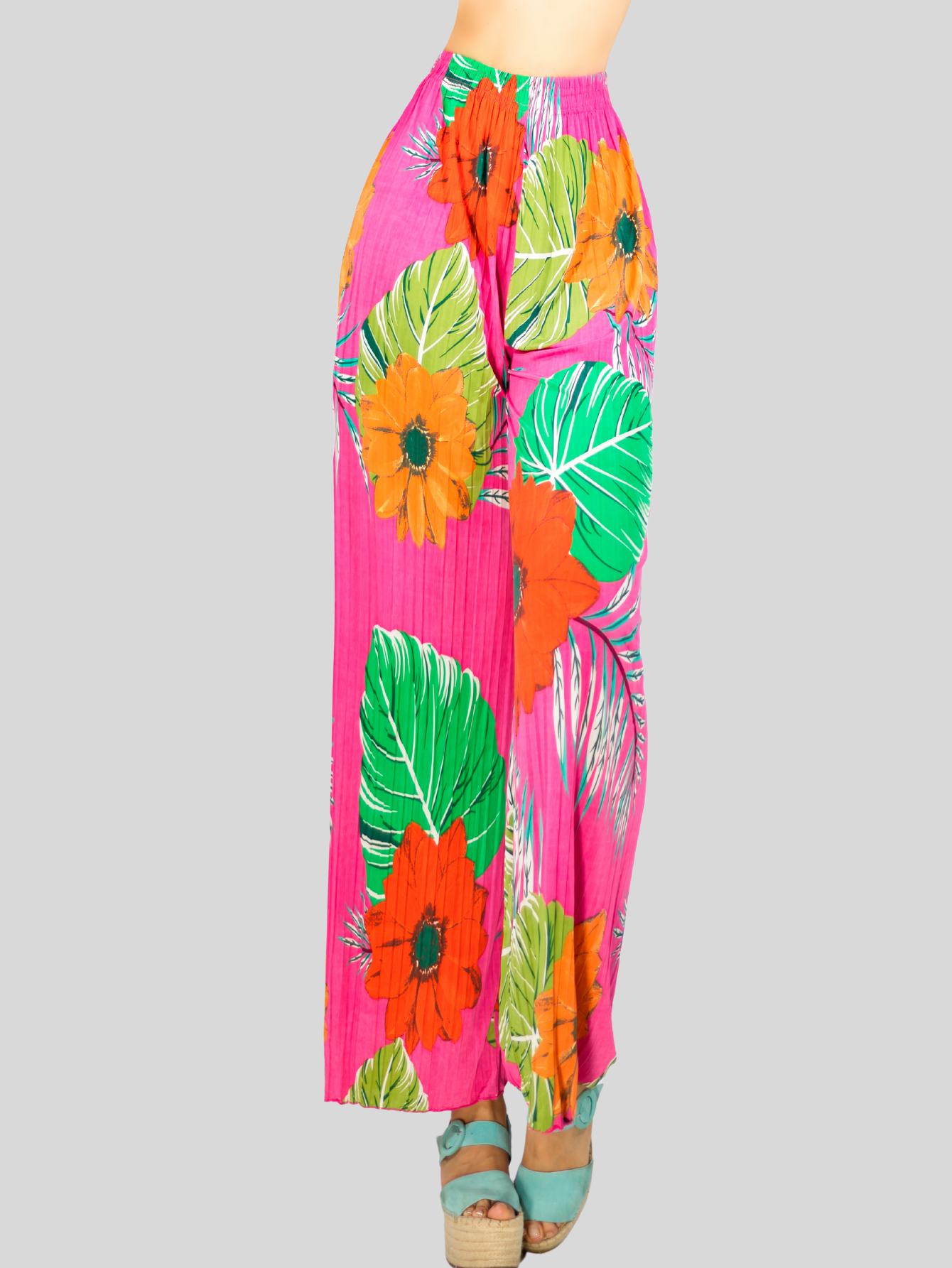 Foto 5 pulgar | Pantalones De Pierna Ancha Stretch Panta-1007 Con Diseñi Plisado